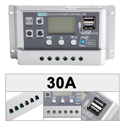 Regolatore solare PWM 10A-60A APP mobile Regolatore solare di controllo intelligente