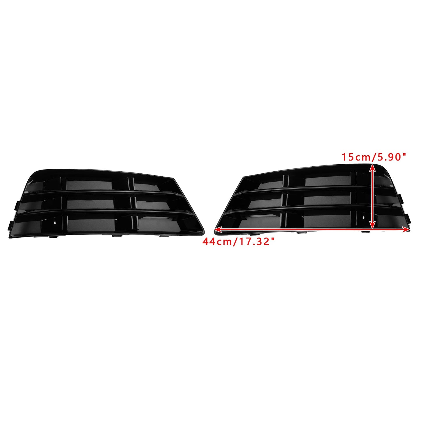 Griglia paraurti inferiore fendinebbia anteriore AUDI A4 B9 2016-2018 (2 pezzi)