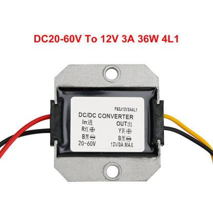 Convertitore di potenza step-down da 20-60 V a 12 V 3 A, impermeabile, 36 W