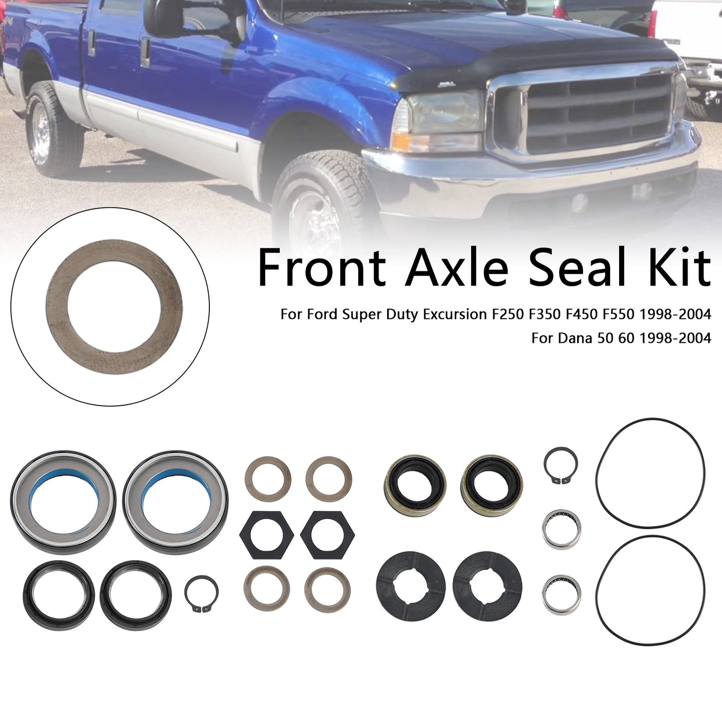 Kit guarnizione assale anteriore e rondella reggispinta per Ford Excursion F250 F350 1998-2004