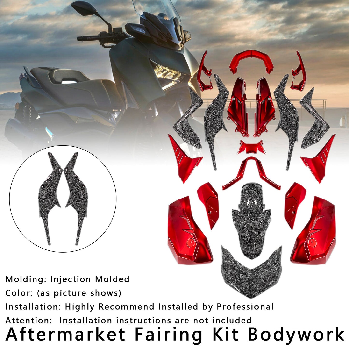 Kit carenatura carrozzeria iniezione Yamaha X-MAX 300 XMAX 2023-2024
