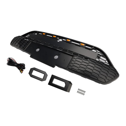 2013-2017 Ford Transit Custom Griglia per paraurti anteriore nera opaca con LED