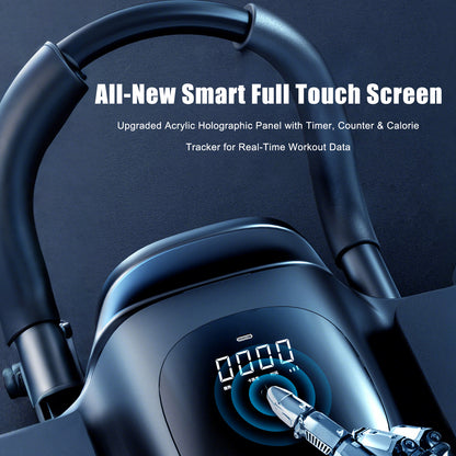 Rullo per addominali aggiornato con timer e core trainer con supporto per il gomito, rimbalzo automatico e display LCD - Include ginocchiere perfette per gli allenamenti a casa Nero