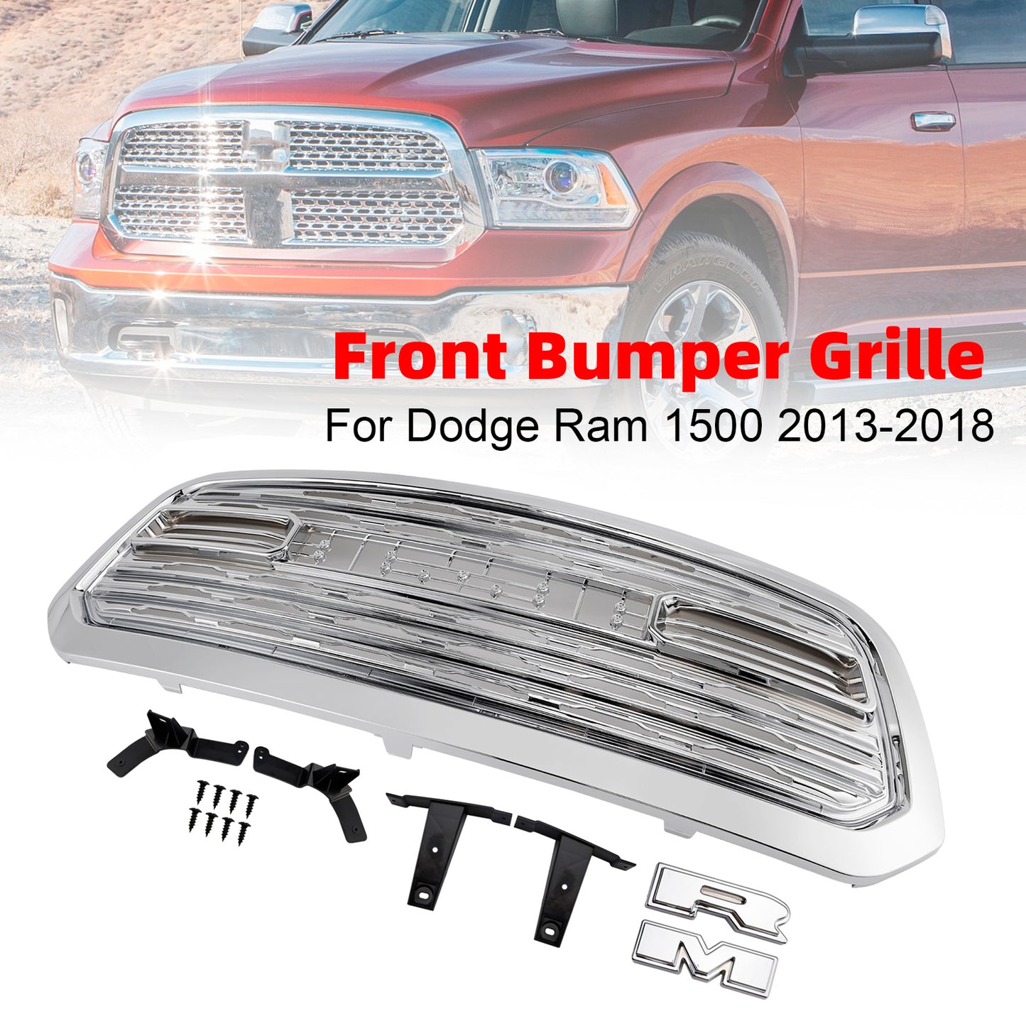 Griglia paraurti anteriore cromata Dodge Ram 1500 LTD Style 2013-2018