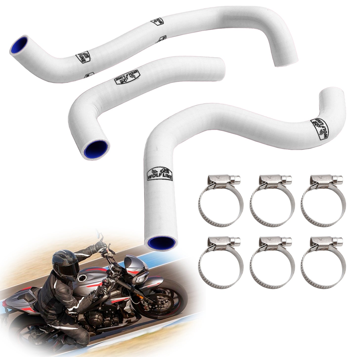 Kit tubo flessibile refrigerante radiatore in silicone per Street Triple 765 R RS 2020-2022