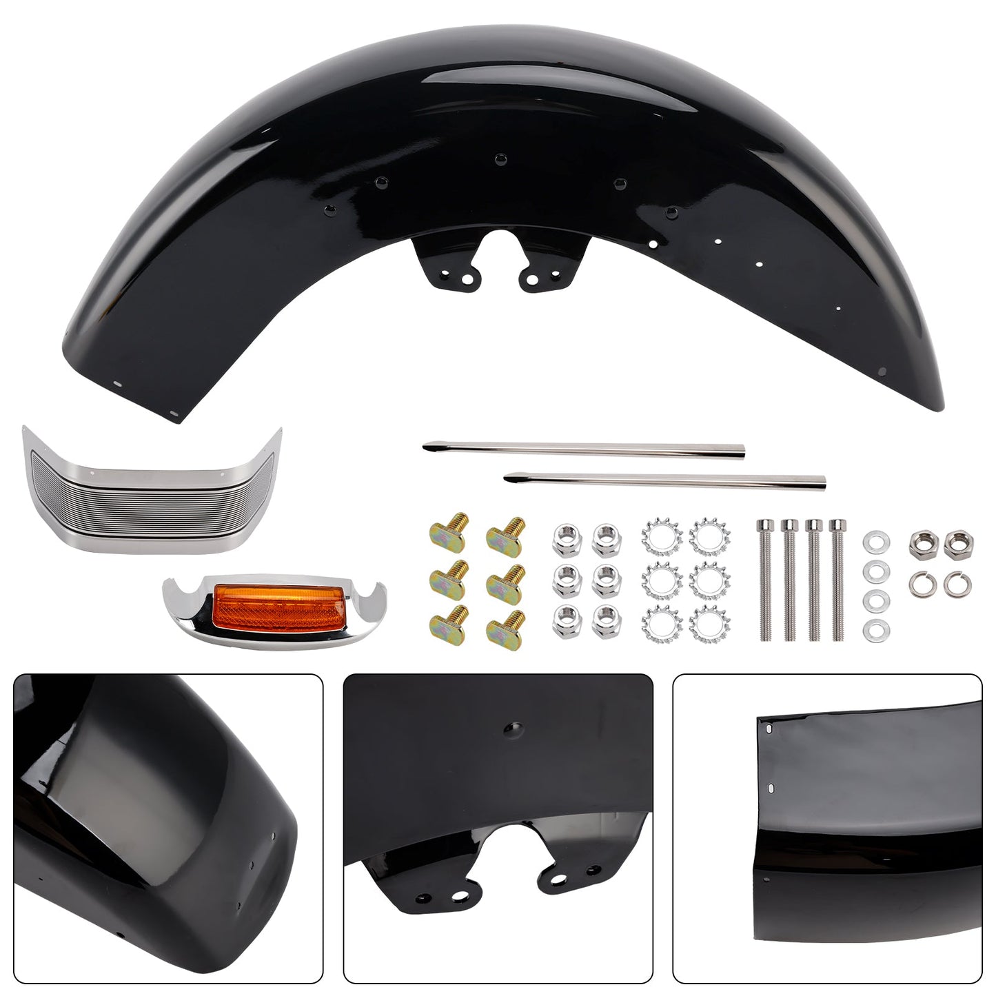 Parafango anteriore in acciaio per Touring Electra Glide Ultra Limited 2014-2024