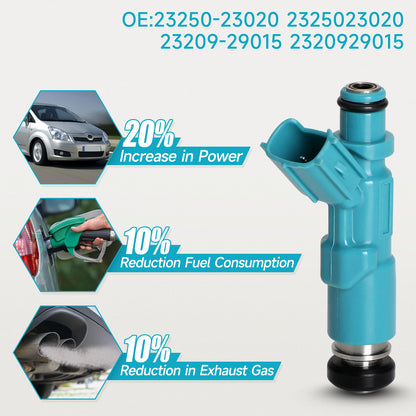 4PCS Iniettori di Carburante 23250-23020 Fit Toyota Yaris Vitz 1.0L 1.3L 1999-2005 Generico