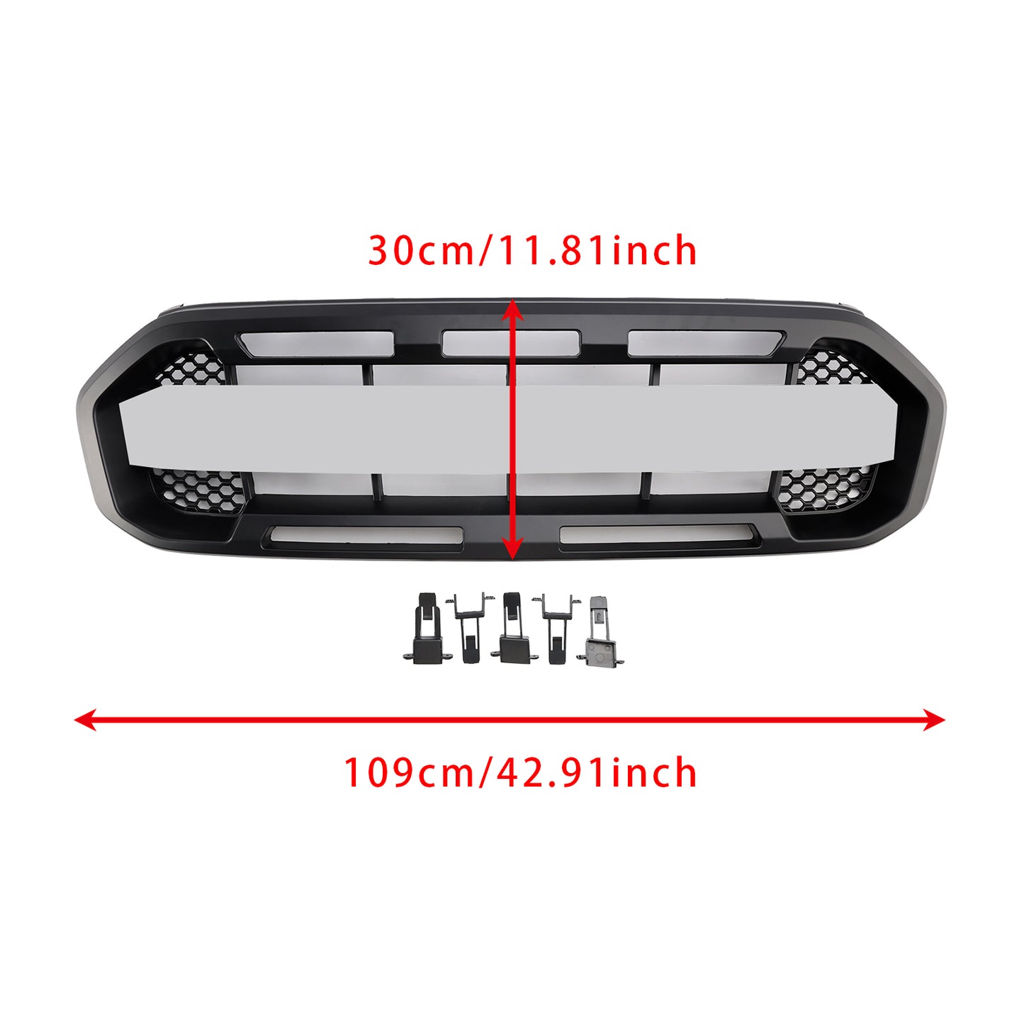 Griglia paraurti anteriore Ford Ranger Raptor Style nera 2019-2023