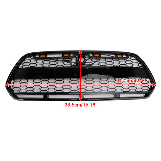Griglia paraurti anteriore nera lucida Ford Transit MK8 Raptor 2015-2018 con LED