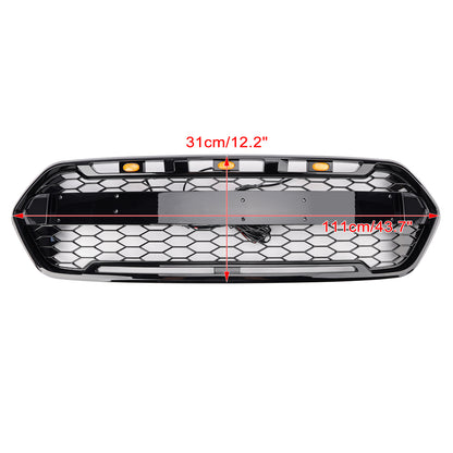 2018-2023 Ford Transit Custom Trail W/ 3LED Gloss Black Front Bumper Grille 2467234