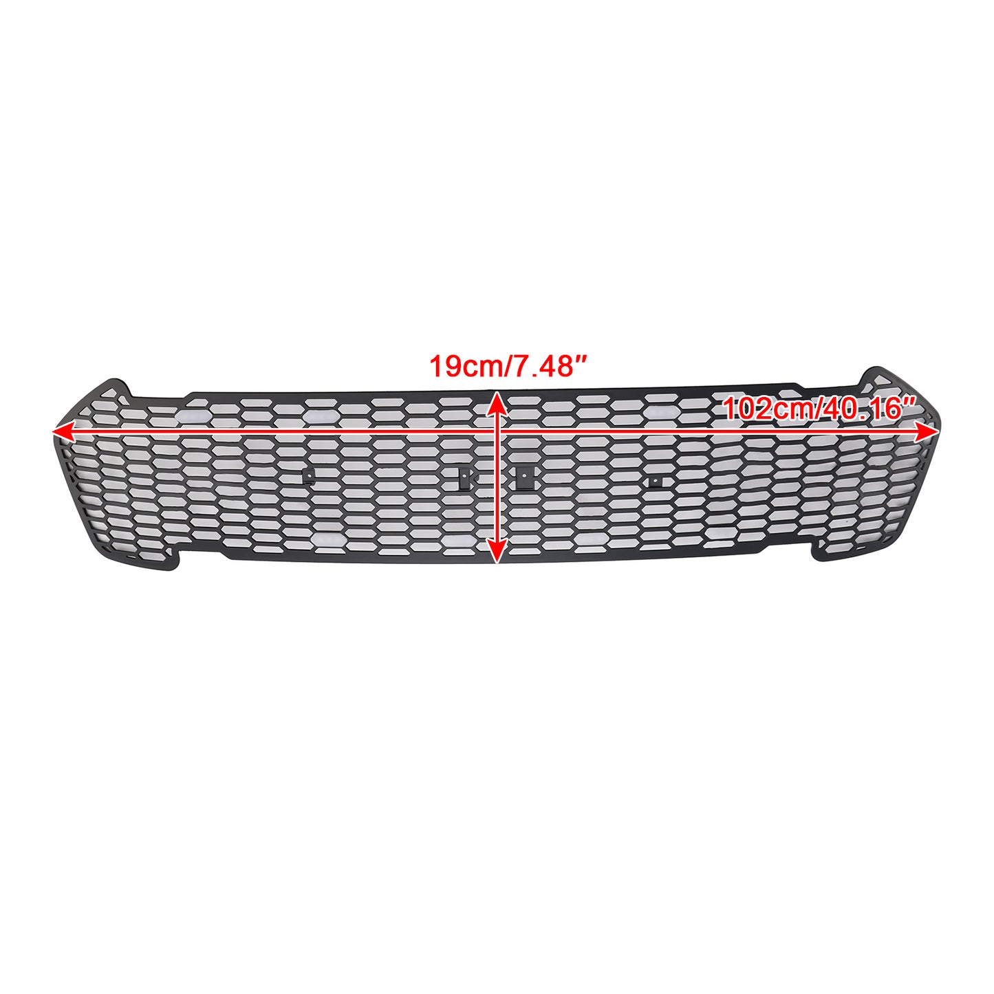 Griglia paraurti anteriore nero opaco adatta per Ford Ranger 2015-2019 T7 W/LED