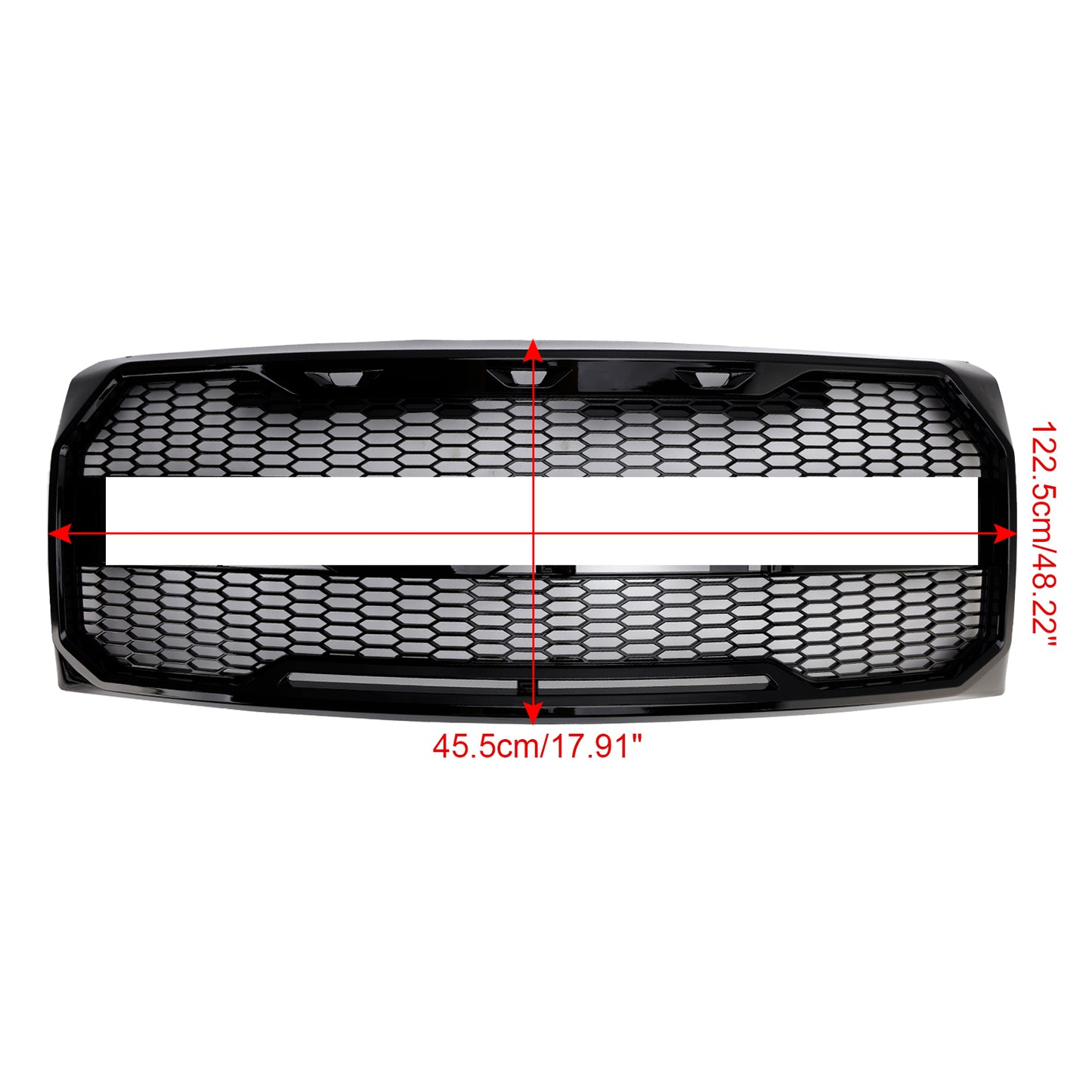 Griglia paraurti anteriore stile Raptor nero lucido adatta per Ford F150 2009-2014