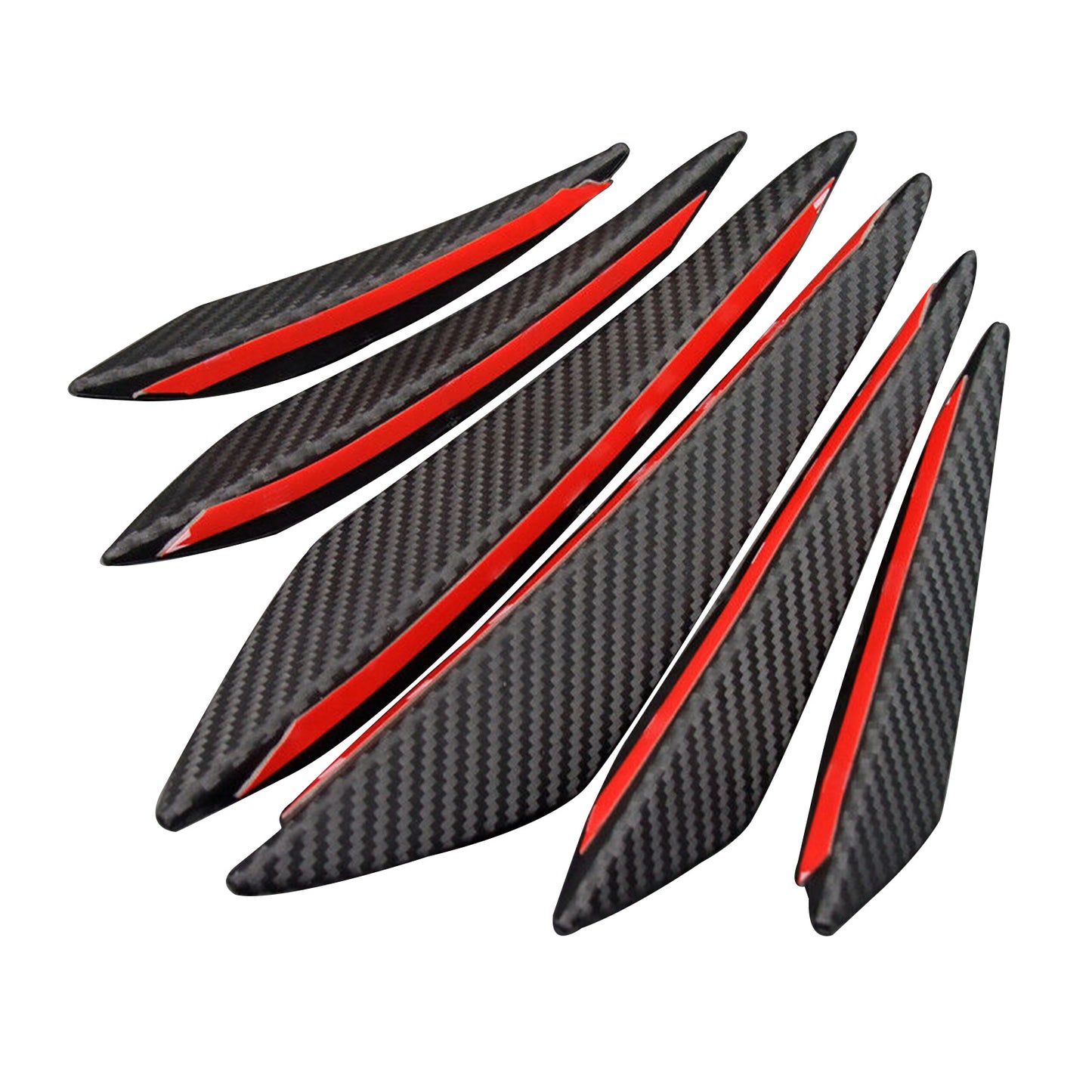 6pcs Universal Car/Auto Paraurti Anteriore Pinne Spoiler Canard Refit Generico