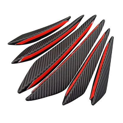 6pcs Universal Car/Auto Paraurti Anteriore Pinne Spoiler Canard Refit Generico