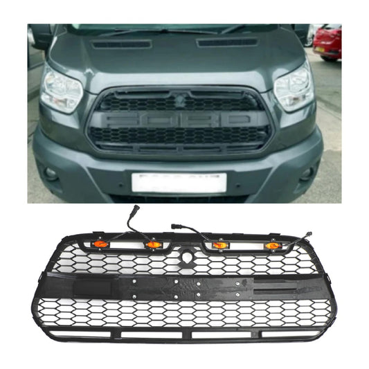2015-2018 Ford Transit MK8 Raptor Griglia del paraurti anteriore nero matto w / LED