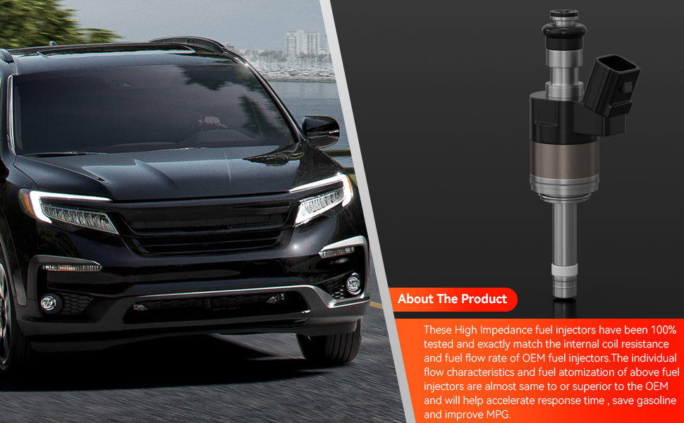 Honda Pilot Odyssey Ridgeline 3.5L V6 1PCS Iniettore carburante 16010-RLV-315