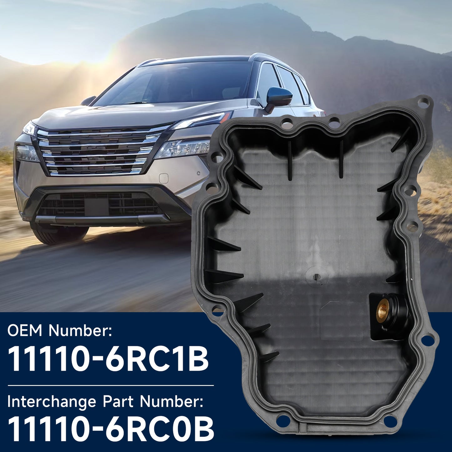 2023-2024 Nissan Rogue Coppa dell'olio motore 1.5 11110-6RC1B