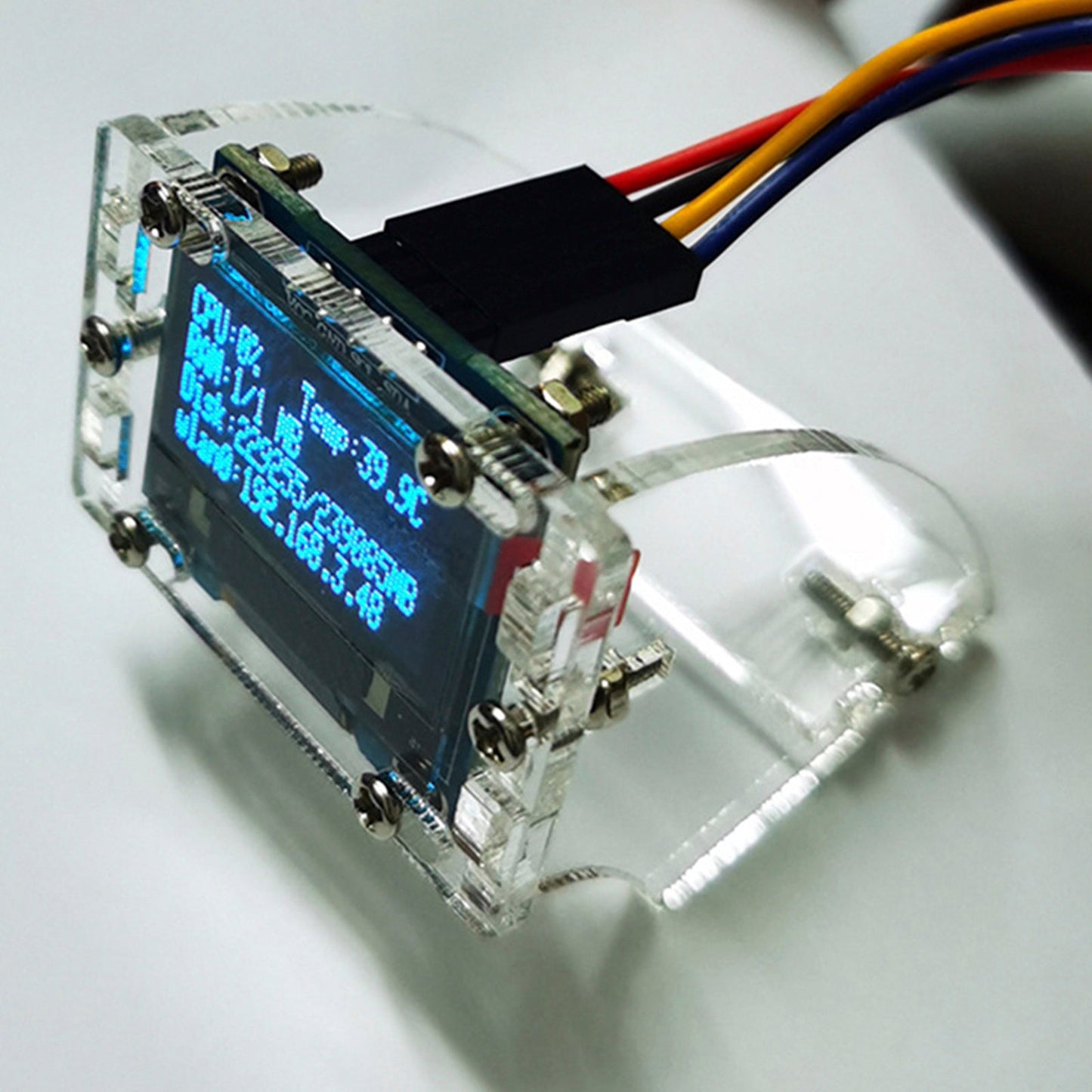 Modulo display OLED da 0,96 pollici Raspberry Pi 4B con display informativo IP per hard disk