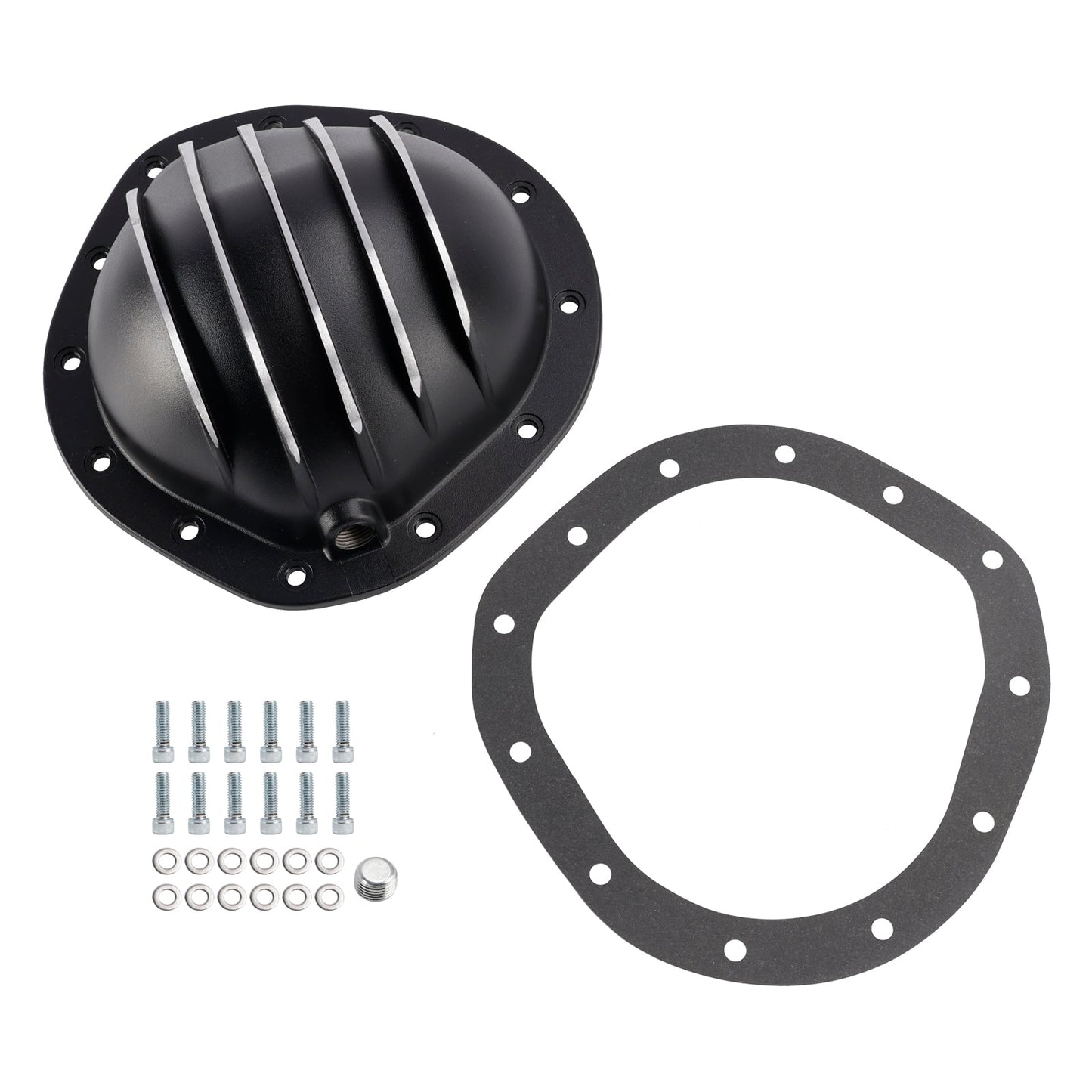 Copertura posteriore differenziale in alluminio nero a 12 bulloni GMC Jimmy 1/2 Ton Full-Size 1967-1981 YI217826T CE2862856IEC