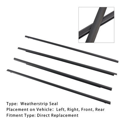80821-8H300 Guarnizioni laterali finestrini compatibili con Nissan X-Trail 2001-2007 4 pezzi