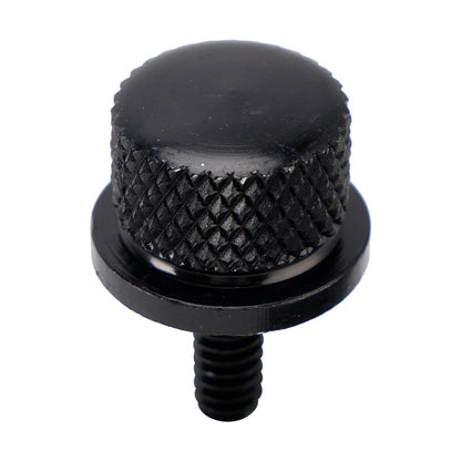 Kit di rilascio piastra bullone sella nero da 1/4""-20 per Touring Softail Dyna 96-23