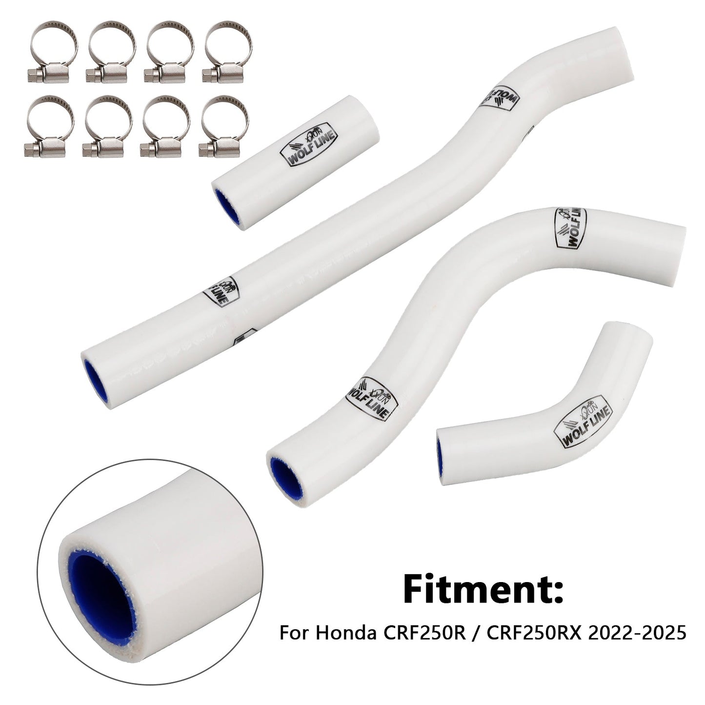 Tubo flessibile del liquido di raffreddamento del radiatore in silicone Honda CRF250R CRF250RX 2022-2025