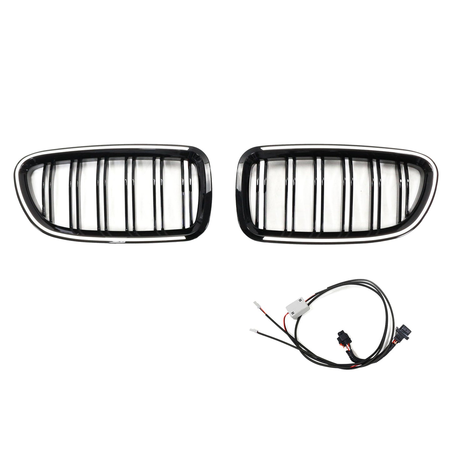 11.2009-02.2017 BMW Serie 5 F11 Touring Griglia paraurti a rene Griglia Nero lucido 51137203203 51137203204