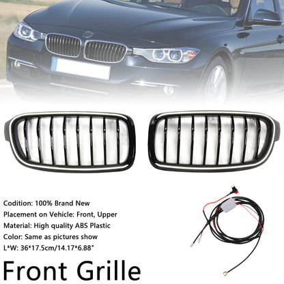 Griglia anteriore a rene nera lucida BMW Serie 3 F31 Touring 2012-2019 51137263481 51137255412