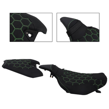 2014-2025 2024 Per Kawasaki Z1000 Kit sella conducente e passeggero Cuscino posteriore Verde2