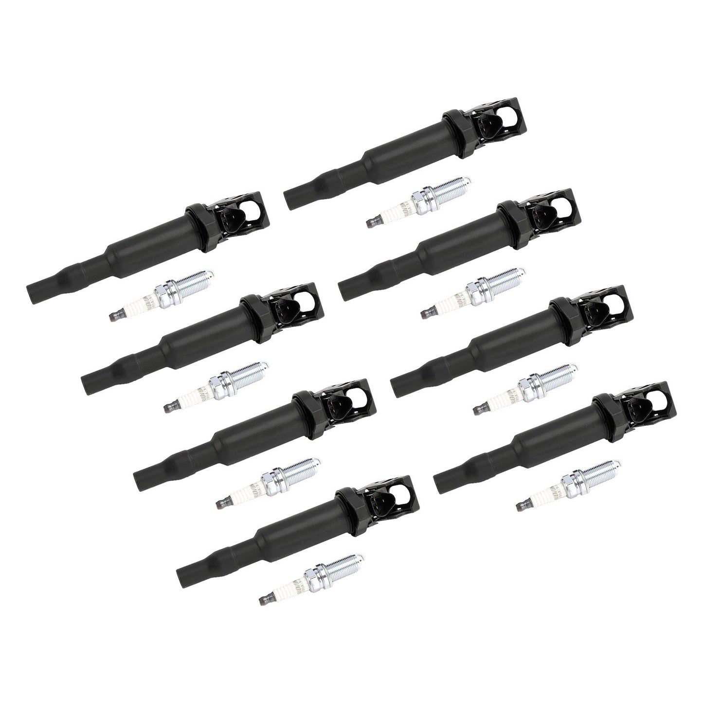 2012-2016 BMW 650i xDrive 4.4L V8 8X Bobina di accensione + Candele UF592 0221504470