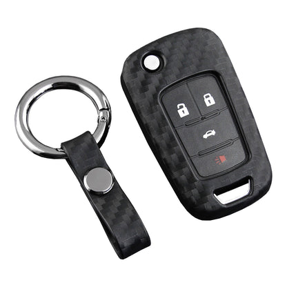 Custodia in similpelle e silicone per chiave auto con fibbia per Chevrolet