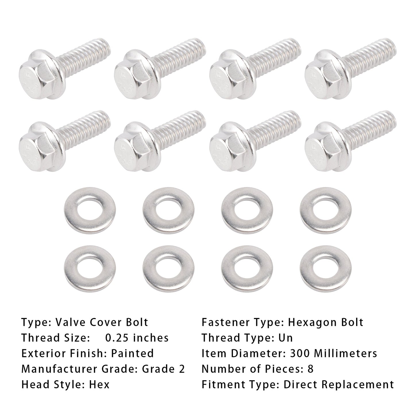 Kit bulloni per coperchio valvola esagonale in acciaio inossidabile 300 400-7507