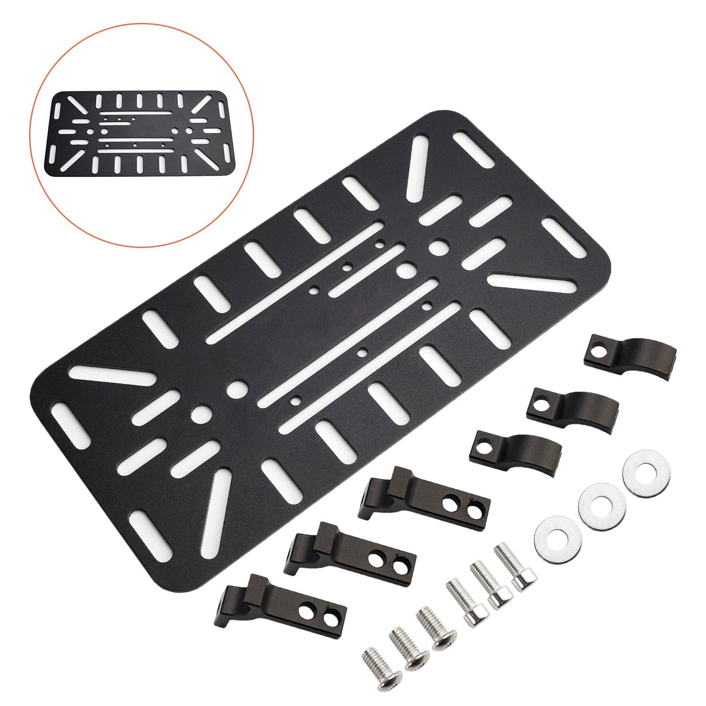 Kit staffa di montaggio universale per borsa laterale simmetrica nera per moto