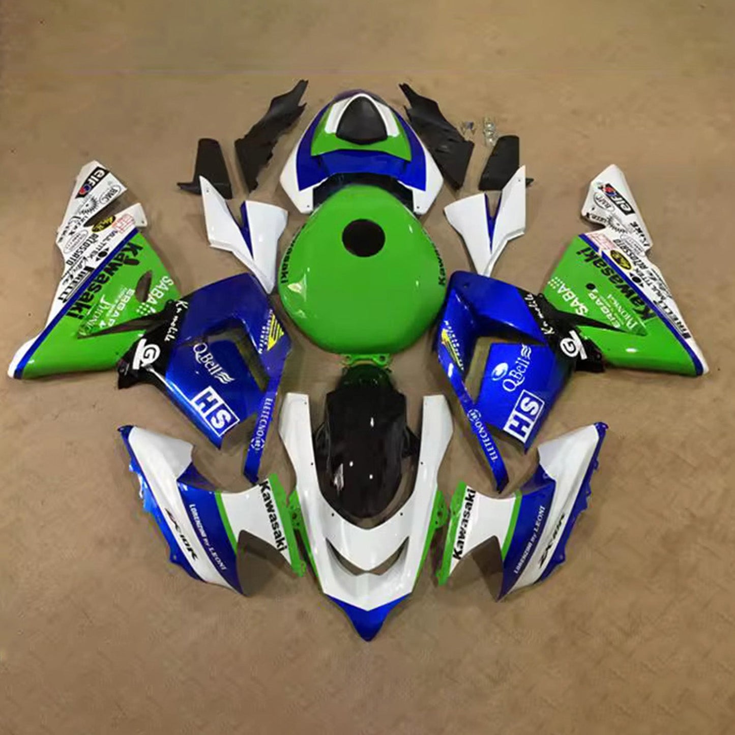 Kit carenatura iniezione in plastica ABS adatto per Kawasaki ZX10R 2004-2005