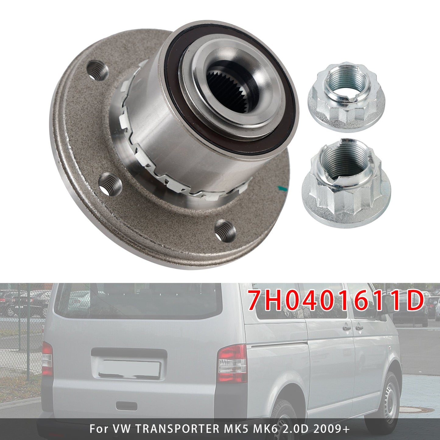 Kit cuscinetto ruota VW TRANSPORTER MK5 MK6 2.0D 2009+ 7H0401611D