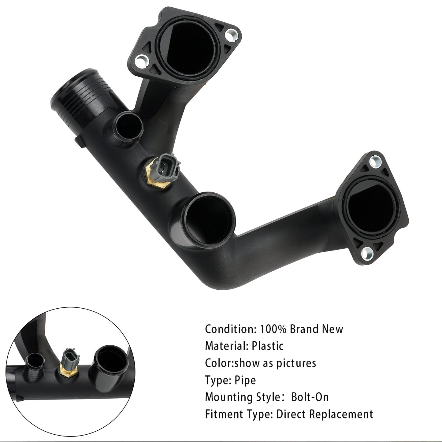1997-2003 Jaguar Vanden Plas XJ8 e XK8 Coperchio termostato Tubo di scarico con sensore