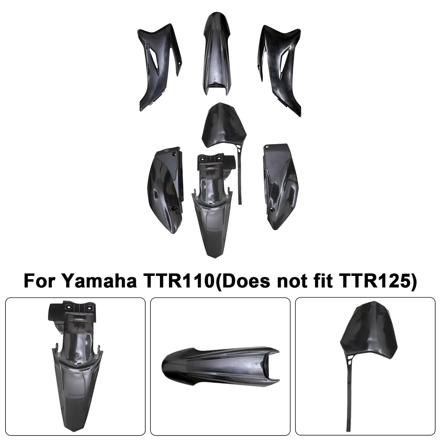 Kit plastiche per carrozzeria Yamaha TTR110 2008-2022 DIRT BIKE, carenatura parafango