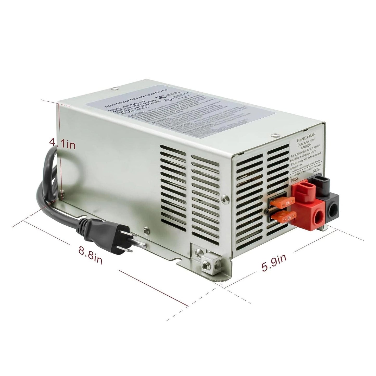 Caricabatterie convertitore WF-9875 da 75 Ampere con uscita CC, caricabatteria convertitore montato sul ponte