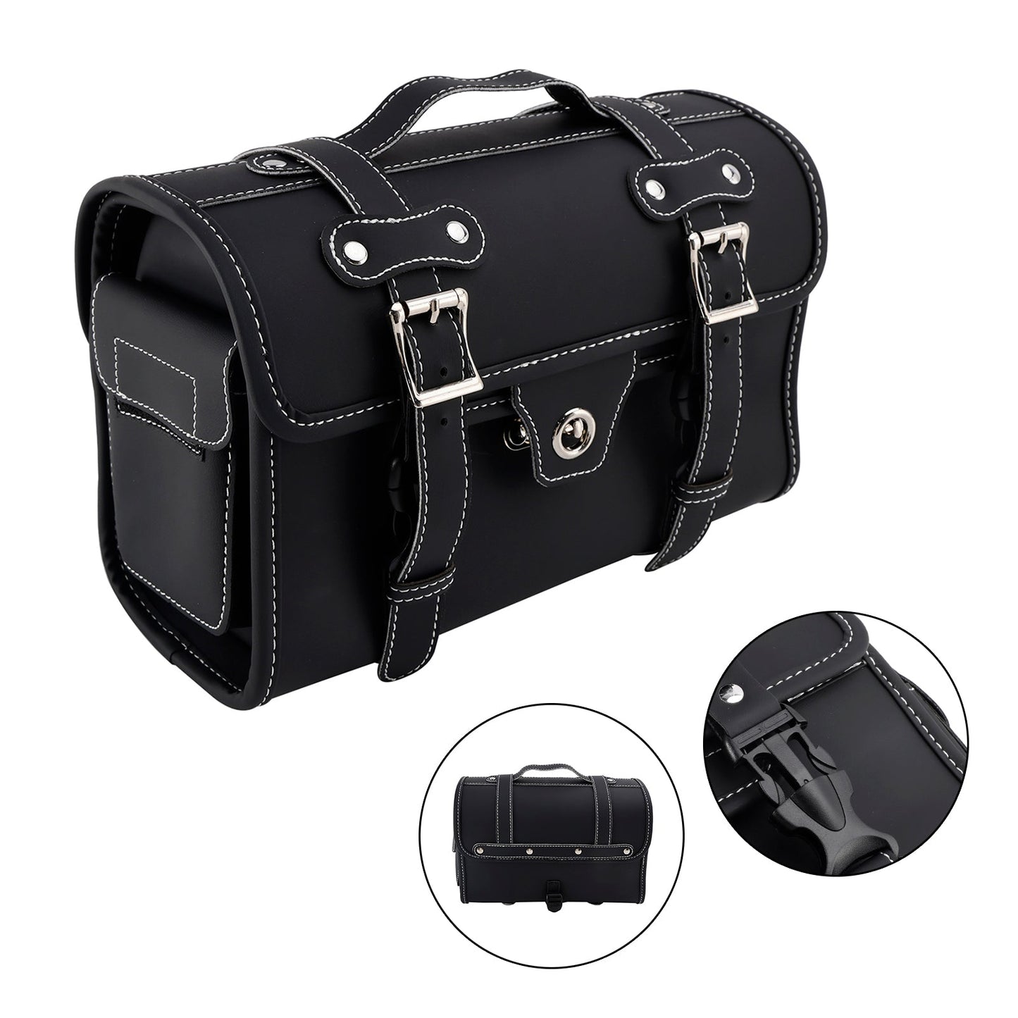 Borsa laterale universale per borse laterali, per moto, colore nero