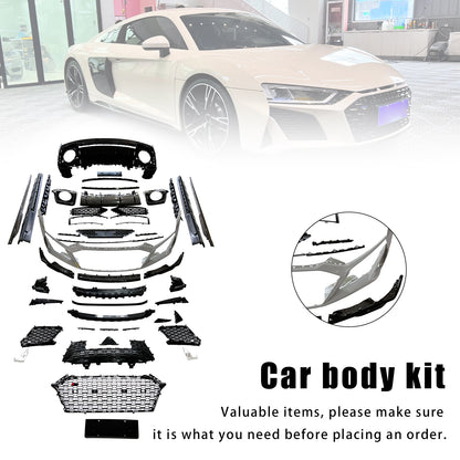 Kit carrozzeria paraurti in fibra di carbonio per Audi R8 4S 2016-2020, aggiornabile al modello 2021-2024.