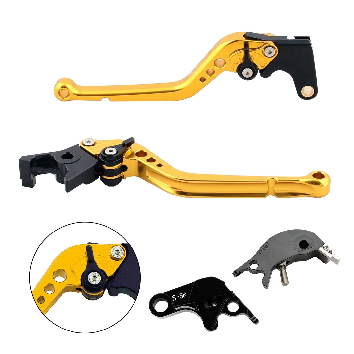 Leva frizione freno lunga adatta per YAMAHA YZF R7 MT-10/SP FZ-10/SP 2022-23