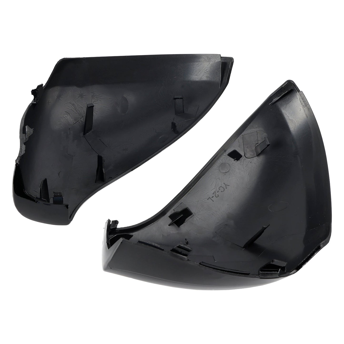 07/2006-05/2015 Peugeot 207 Hatchback Calotte specchietti laterali Alloggiamento retrovisore Nero brillante 9680194877 Generico