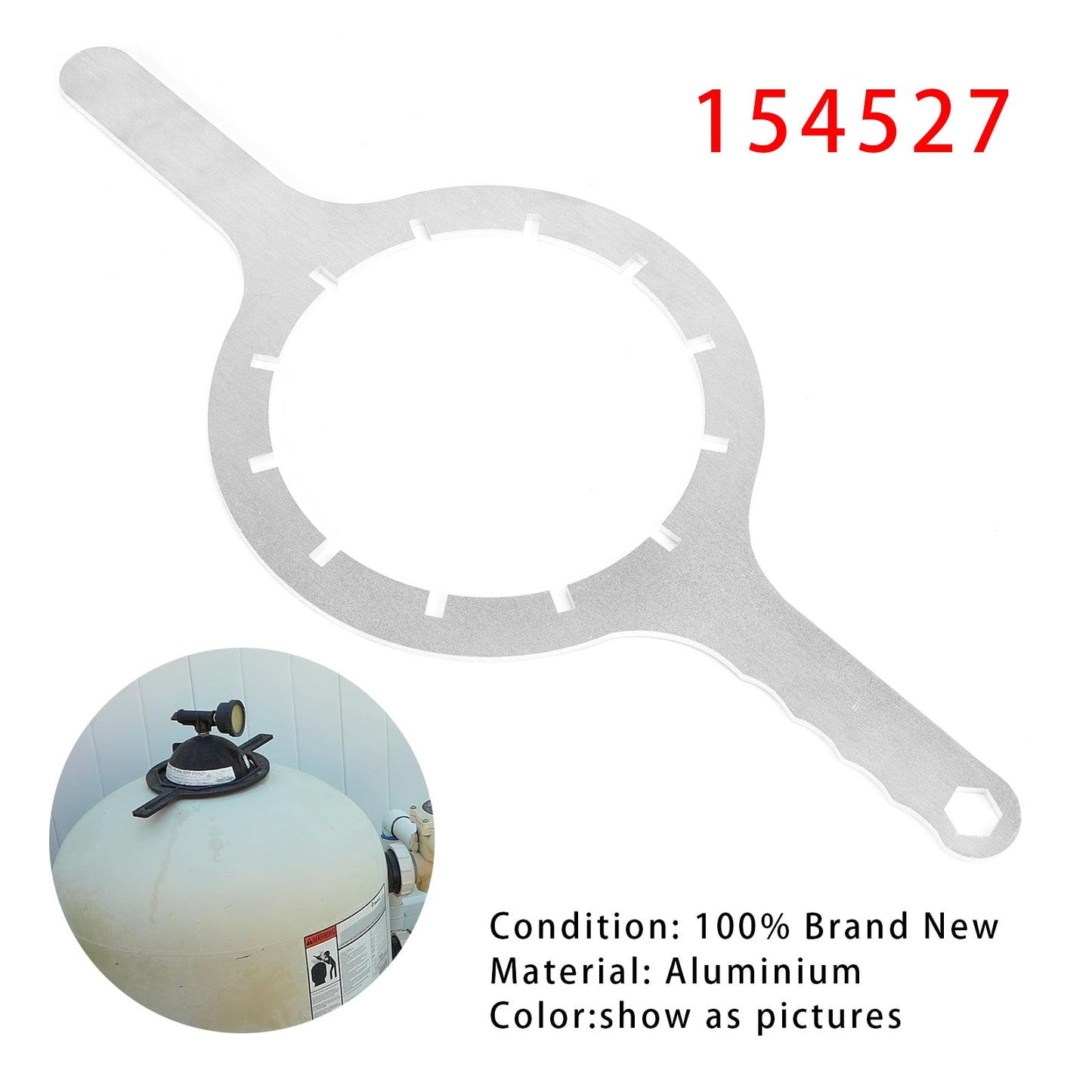 154527 Chiave in alluminio da 8-1/2'' per filtro a sabbia TR100C TR140C, TR100C-3, TR140C-3