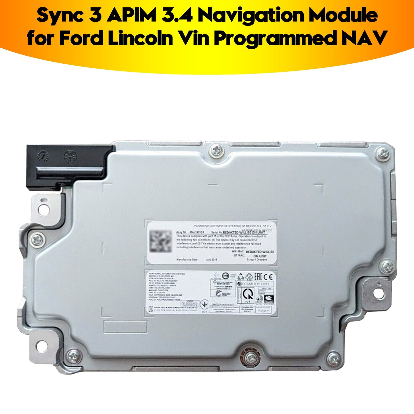 Modulo di navigazione Ford Expedition Sync 3 APIM 3.4 2016+ HP5T-14G371-CAG HL3T-14G370-GCD