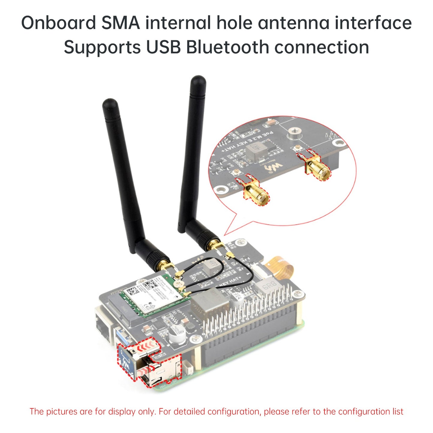 Scheda adattatore di alimentazione Ethernet PoE per Raspberry Pi 5 PCIe a M.2 E Key
