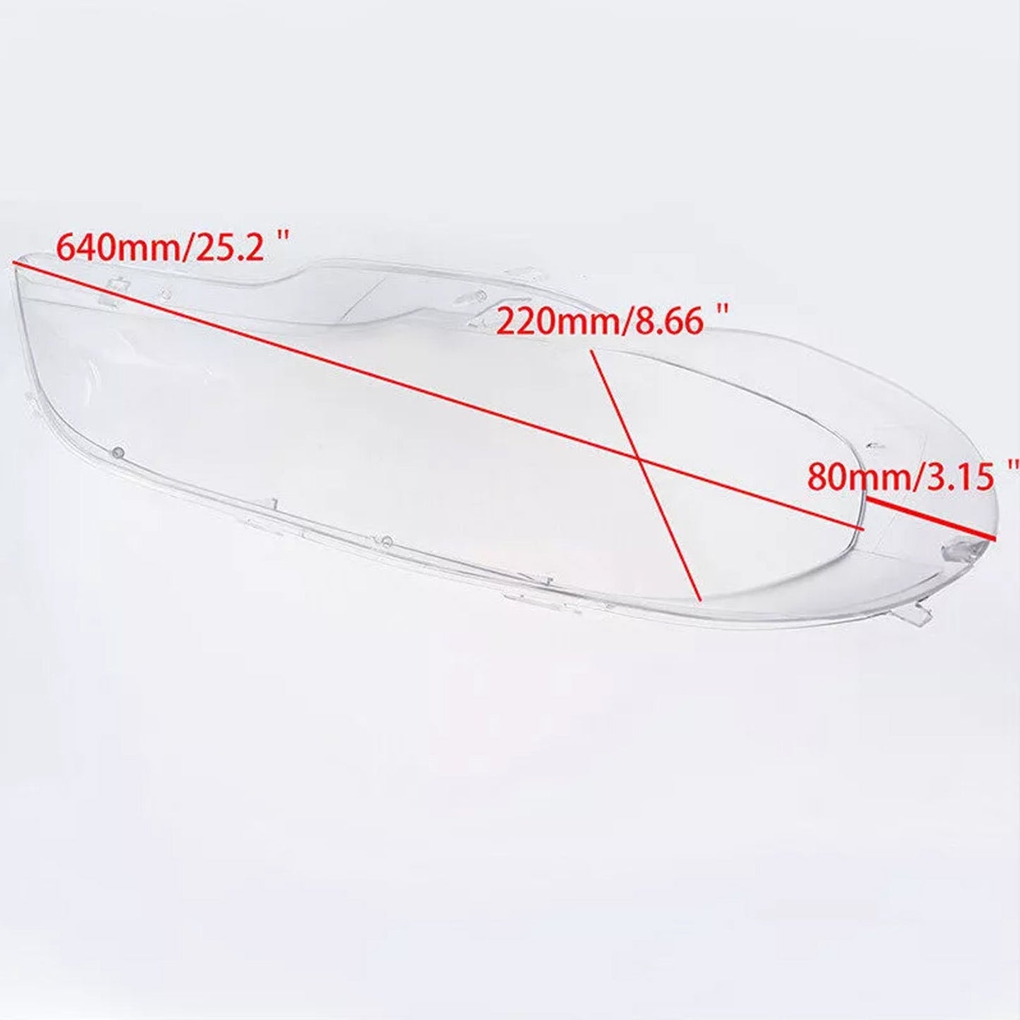 Coprilente trasparente per fari anteriori BMW X5 E70 2007-2013, sinistro e destro