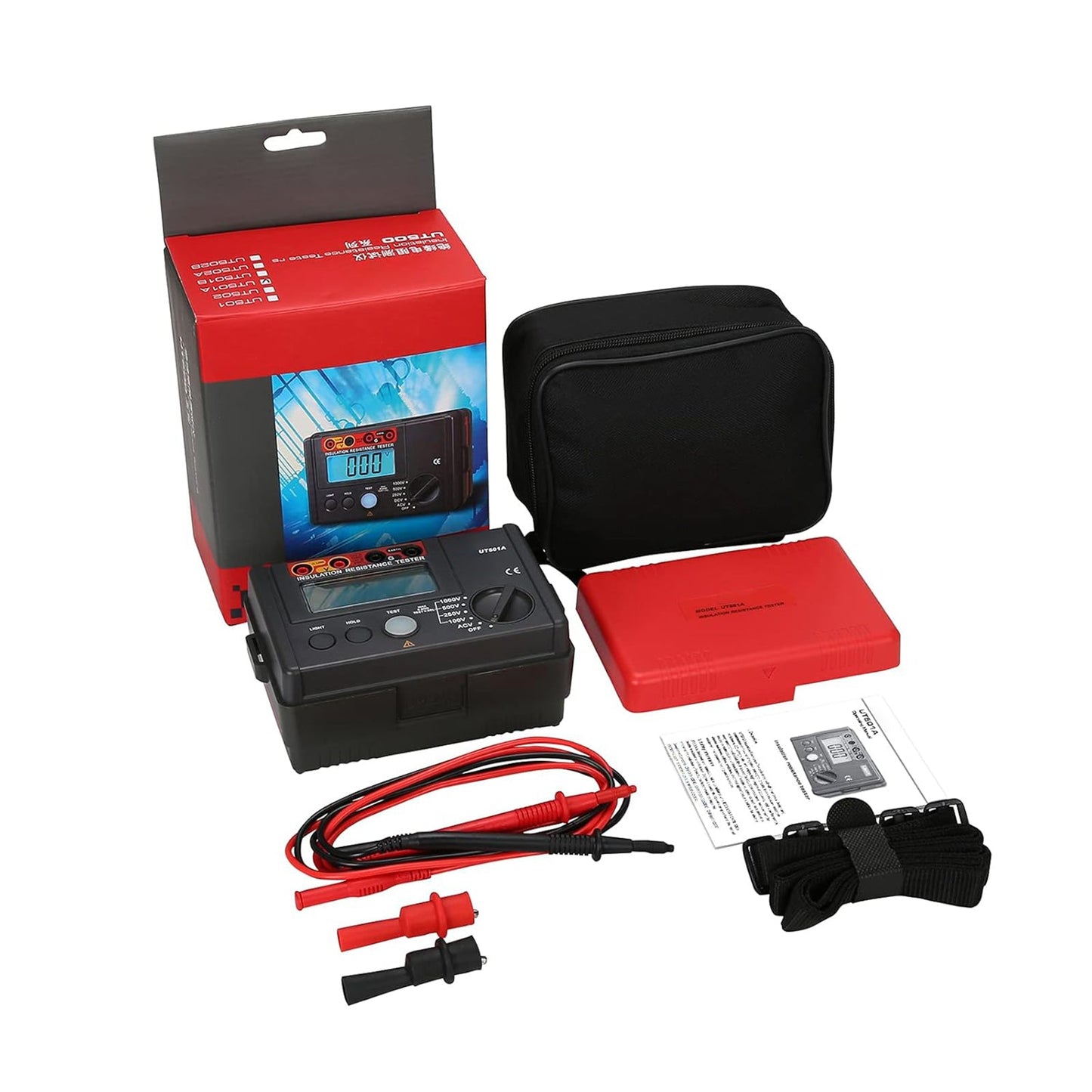 Megohmmetro digitale UT501A, tester di resistenza di isolamento, multimetro