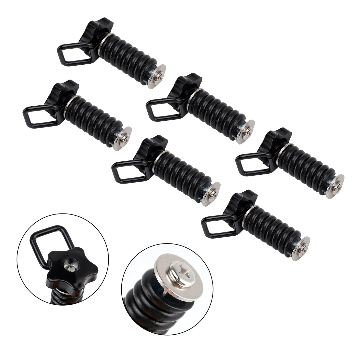 6 pezzi di anelli flessibili di ancoraggio per carico da 1 pollice per Polaris RZR Sportsman Ace 2013-2025