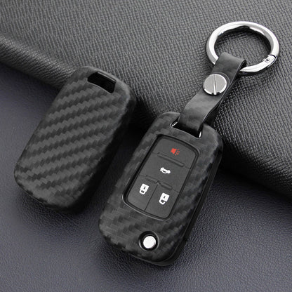 Custodia in similpelle e silicone per chiave auto con fibbia per Chevrolet