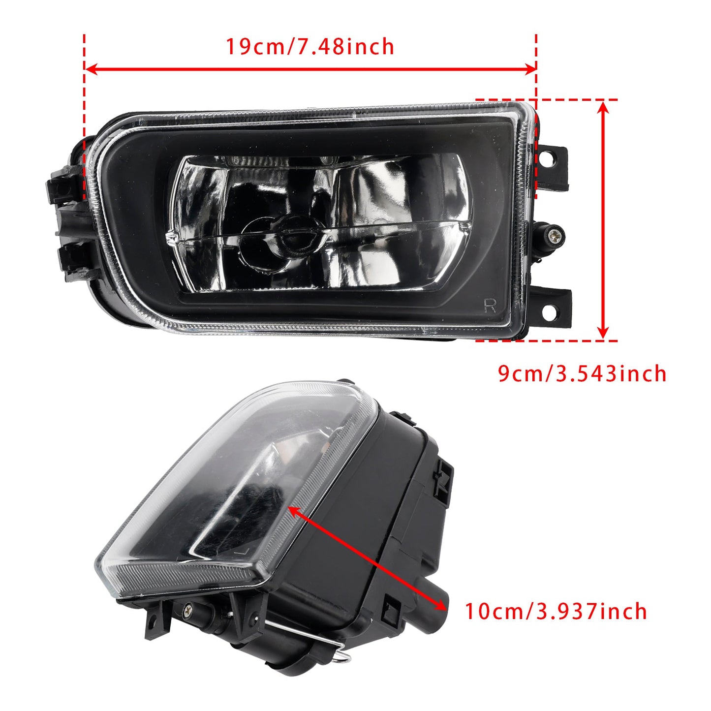Coppia di alloggiamenti per fari fendinebbia paraurti anteriore per BMW E39 Serie 5 1995-1998